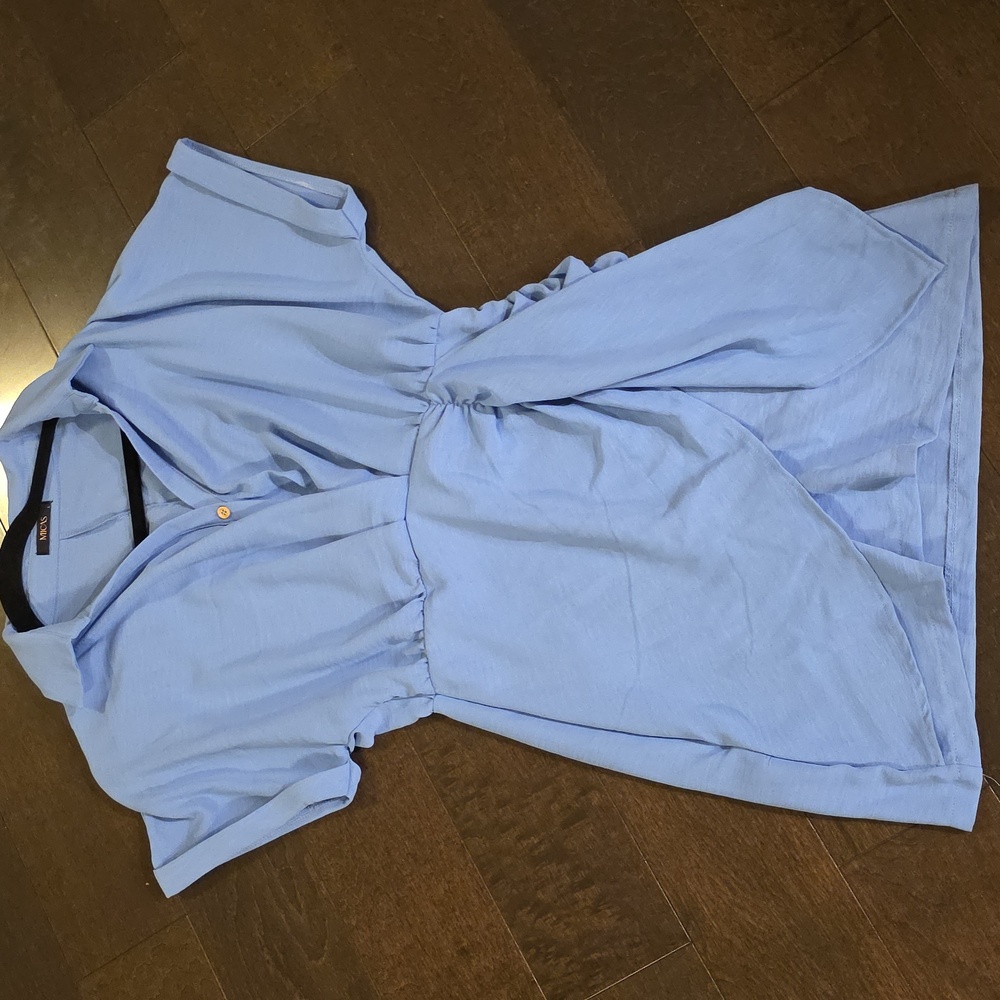 Light Blue Wrap Dress